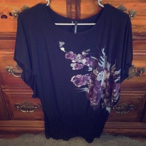 Floral tunic with lace